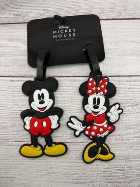 Disney Black Silhouette Mickey & Minnie Luggage ID Tags